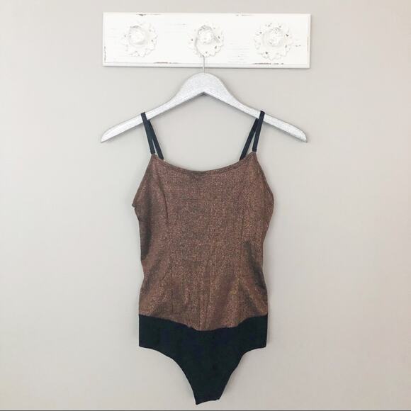 Commando Bronze Soft Sparkle Cami Thong Bodysuit NEW - Picture 2 of 12